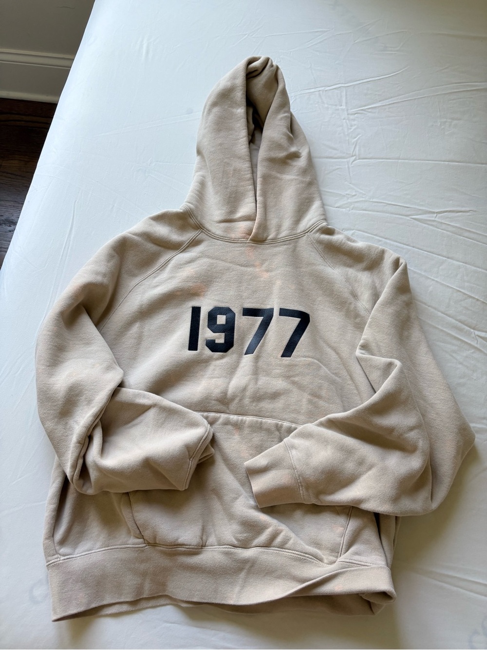 Essentials Beige 1977 Pullover Hoodie